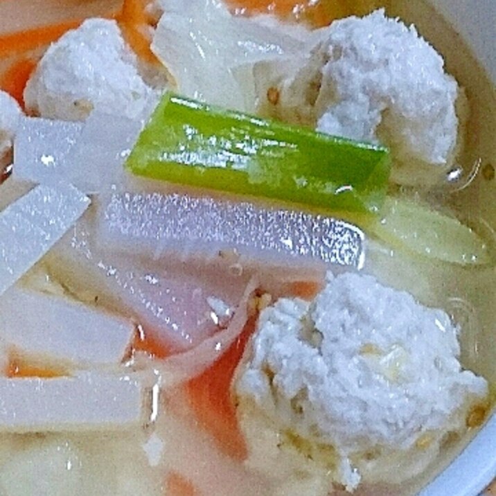 鶏団子の野菜たっぷりスープ